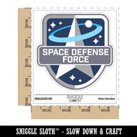 Science Fiction Space Defense Force Logo Waterproof Vinyl Phone Tablet Laptop Water Bottle Sticker Set - 5 Pack