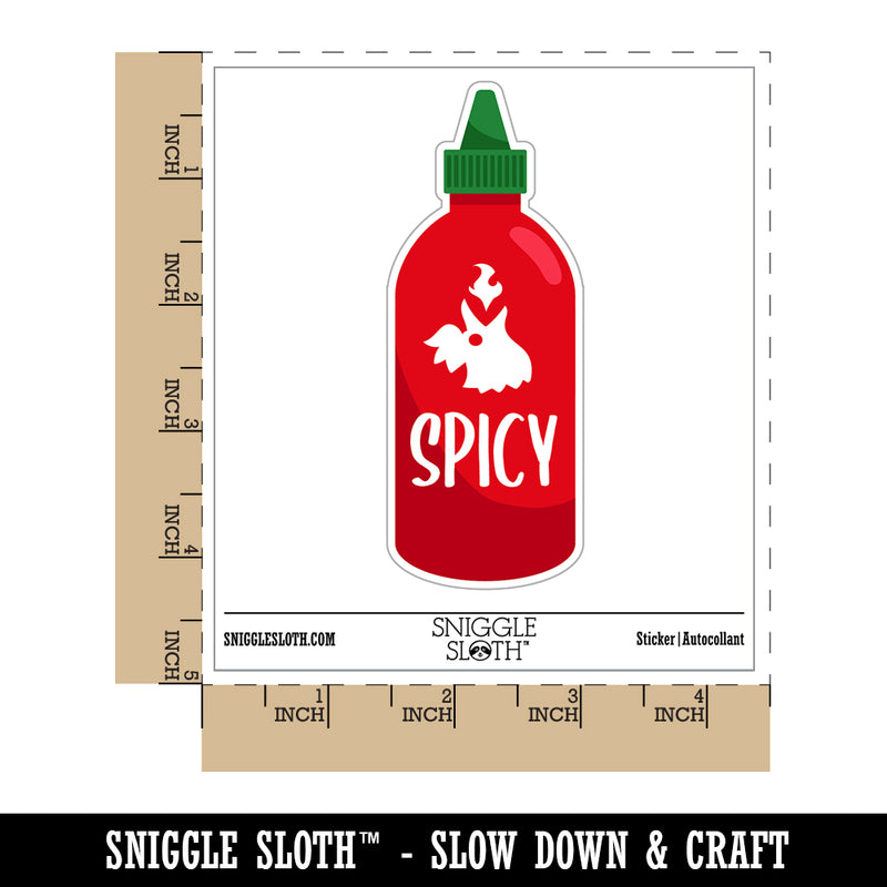 Spicy Hot Sauce Rooster Bottle Sriracha Waterproof Vinyl Phone Tablet Laptop Water Bottle Sticker Set - 5 Pack