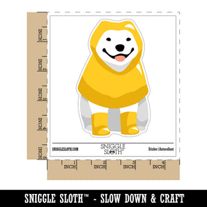 Pit Bull Dog Raincoat Poncho Waterproof Vinyl Phone Tablet Laptop Water Bottle Sticker Set - 5 Pack
