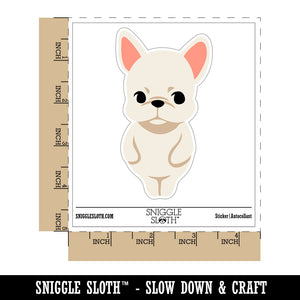 Standing French Bulldog Puppy Frenchie Waterproof Vinyl Phone Tablet Laptop Water Bottle Sticker Set - 5 Pack