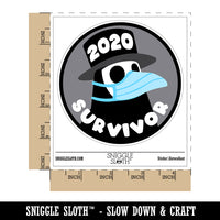 2020 Survivor Plague Mask Pandemic Waterproof Vinyl Phone Tablet Laptop Water Bottle Sticker Set - 5 Pack