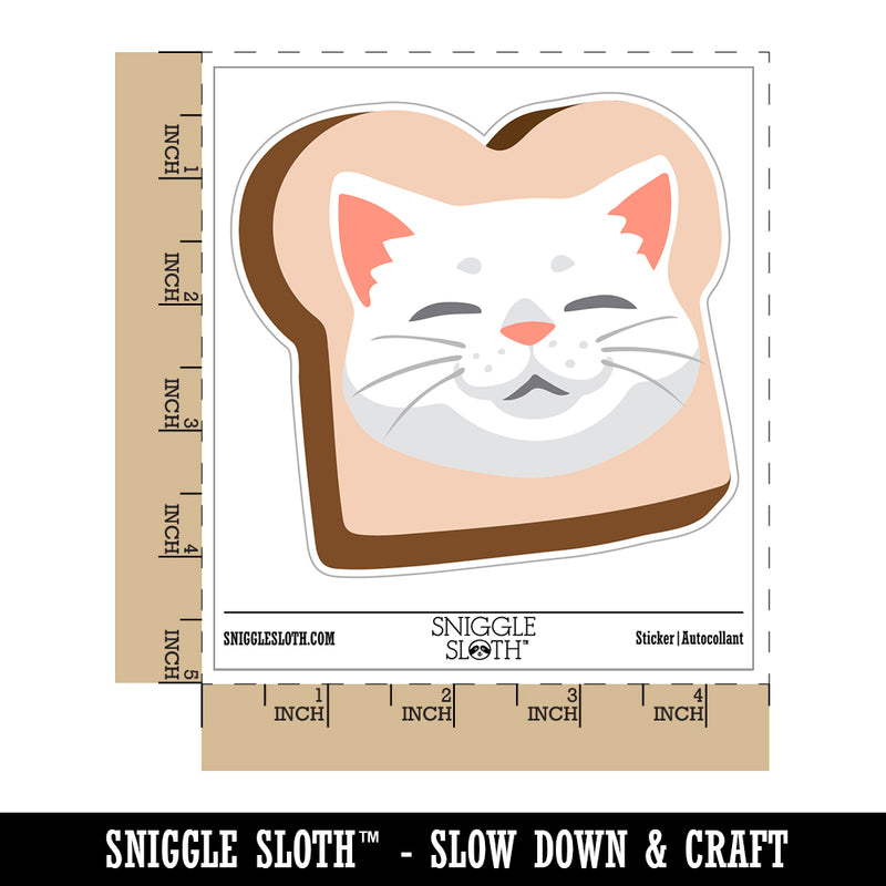 Cat in Sliced Bread Waterproof Vinyl Phone Tablet Laptop Water Bottle Sticker Set - 5 Pack