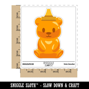 Honey Bottle Bear with Cap Waterproof Vinyl Phone Tablet Laptop Water Bottle Sticker Set - 5 Pack