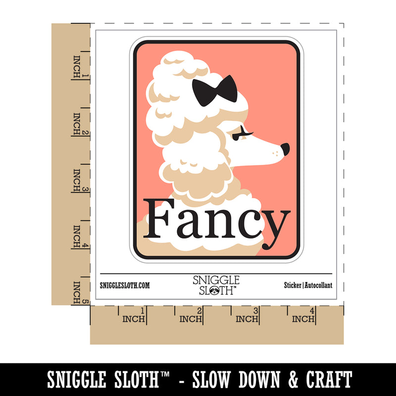 Fancy Posh Poodle Dog Bougie Waterproof Vinyl Phone Tablet Laptop Water Bottle Sticker Set - 5 Pack