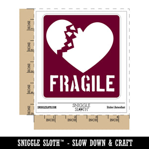 Fragile Broken Heart Waterproof Vinyl Phone Tablet Laptop Water Bottle Sticker Set - 5 Pack