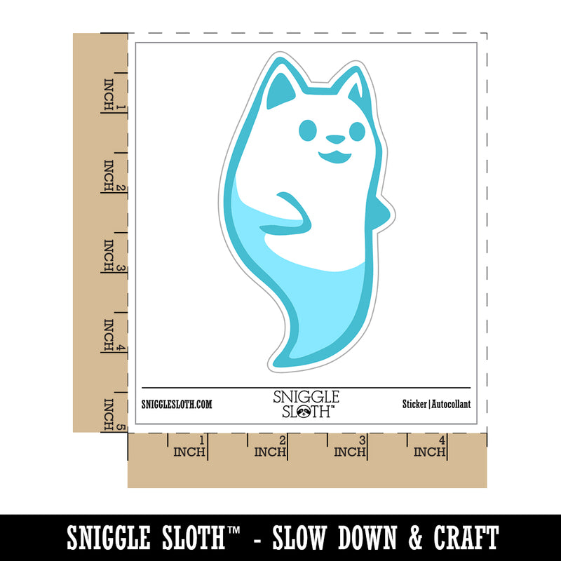 Ghost of Cute Cat Kitten Waterproof Vinyl Phone Tablet Laptop Water Bottle Sticker Set - 5 Pack
