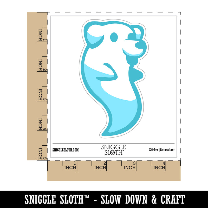 Ghost of Cute Dog Puppy Waterproof Vinyl Phone Tablet Laptop Water Bottle Sticker Set - 5 Pack