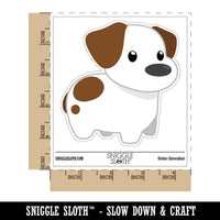 Stubby Jack Russell Terrier Dog Puppy Waterproof Vinyl Phone Tablet Laptop Water Bottle Sticker Set - 5 Pack