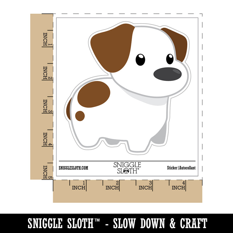 Stubby Jack Russell Terrier Dog Puppy Waterproof Vinyl Phone Tablet Laptop Water Bottle Sticker Set - 5 Pack
