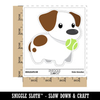 Tennis Ball Jack Russell Terrier Dog Puppy Waterproof Vinyl Phone Tablet Laptop Water Bottle Sticker Set - 5 Pack