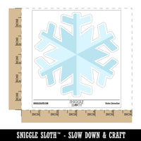 Snowflake Winter Waterproof Vinyl Phone Tablet Laptop Water Bottle Sticker Set - 5 Pack