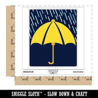 Rainy Day Umbrella Waterproof Vinyl Phone Tablet Laptop Water Bottle Sticker Set - 5 Pack