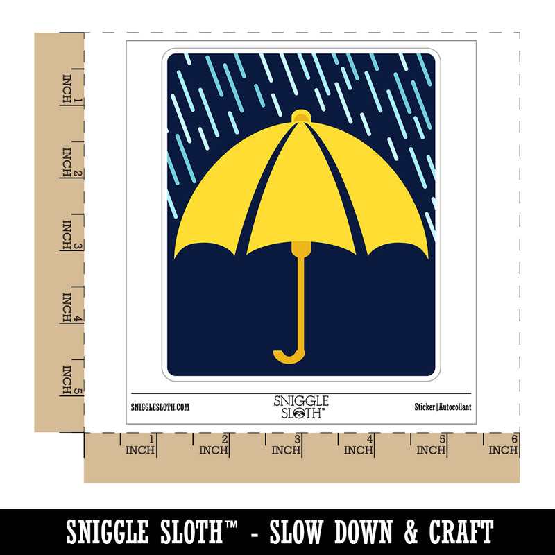 Rainy Day Umbrella Waterproof Vinyl Phone Tablet Laptop Water Bottle Sticker Set - 5 Pack