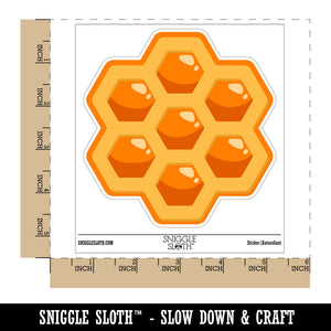 Simple Honeycomb Outline Waterproof Vinyl Phone Tablet Laptop Water Bottle Sticker Set - 5 Pack