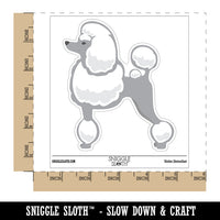 Standard Poodle Dog Solid Waterproof Vinyl Phone Tablet Laptop Water Bottle Sticker Set - 5 Pack