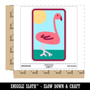 Flamingo Doodle Waterproof Vinyl Phone Tablet Laptop Water Bottle Sticker Set - 5 Pack