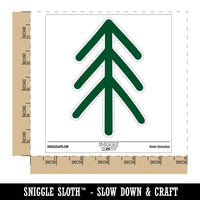 Simple Pine Tree Waterproof Vinyl Phone Tablet Laptop Water Bottle Sticker Set - 5 Pack