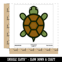 Turtle Top View Waterproof Vinyl Phone Tablet Laptop Water Bottle Sticker Set - 5 Pack