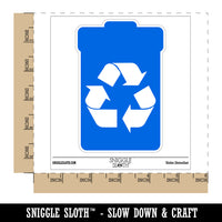 Recycle Can Solid Waterproof Vinyl Phone Tablet Laptop Water Bottle Sticker Set - 5 Pack