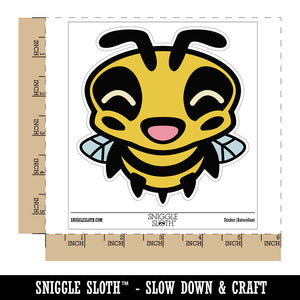 Cute Bee Laughing LOL Waterproof Vinyl Phone Tablet Laptop Water Bottle Sticker Set - 5 Pack