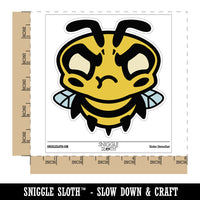 Cute Bee Mad Grumpy Waterproof Vinyl Phone Tablet Laptop Water Bottle Sticker Set - 5 Pack