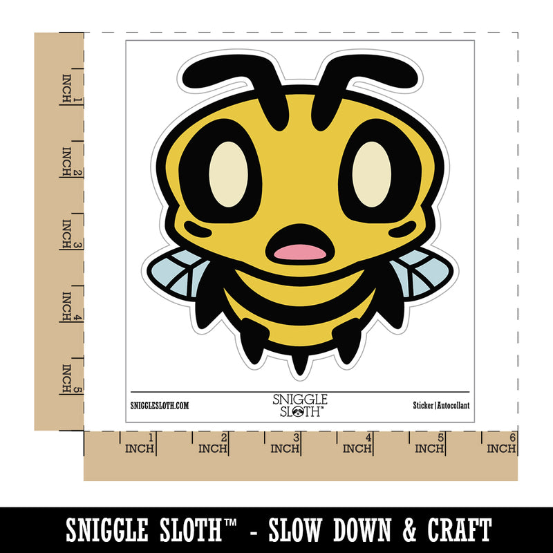 Cute Bee Shocked Waterproof Vinyl Phone Tablet Laptop Water Bottle Sticker Set - 5 Pack