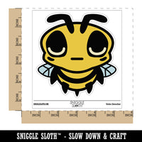 Cute Bee Sleepy Waterproof Vinyl Phone Tablet Laptop Water Bottle Sticker Set - 5 Pack