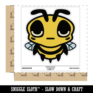 Cute Bee Sleepy Waterproof Vinyl Phone Tablet Laptop Water Bottle Sticker Set - 5 Pack