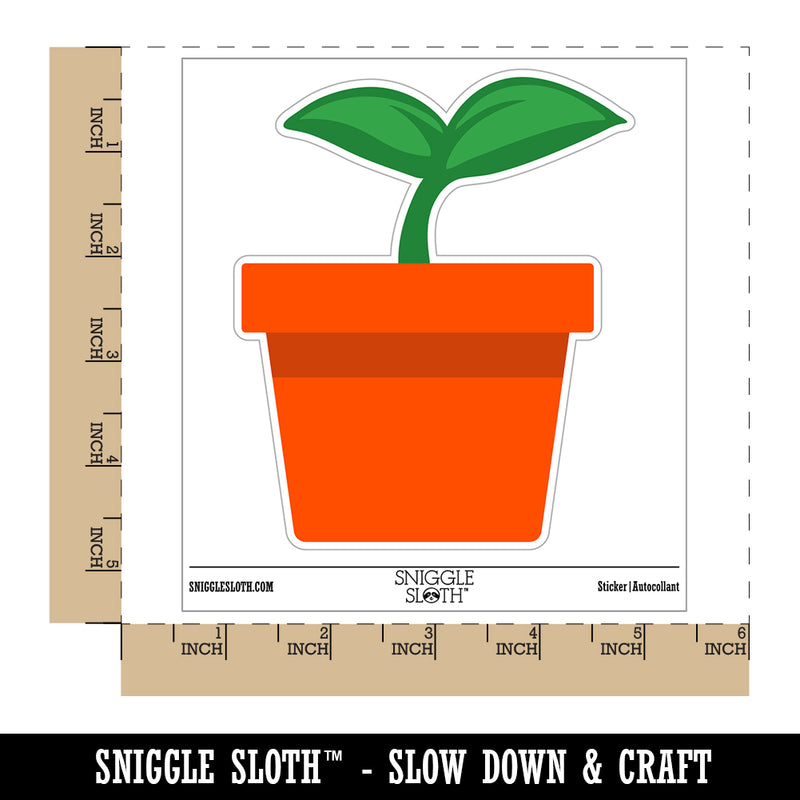 Plant Sprout Gardening Solid Waterproof Vinyl Phone Tablet Laptop Water Bottle Sticker Set - 5 Pack