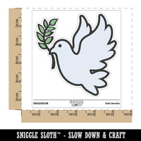 Peace Dove with Olive Branch Waterproof Vinyl Phone Tablet Laptop Water Bottle Sticker Set - 5 Pack