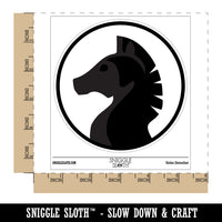 Chess Piece Black Knight Waterproof Vinyl Phone Tablet Laptop Water Bottle Sticker Set - 5 Pack
