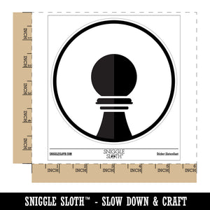 Chess Piece Black Pawn Waterproof Vinyl Phone Tablet Laptop Water Bottle Sticker Set - 5 Pack