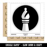 Chess Piece White Bishop Waterproof Vinyl Phone Tablet Laptop Water Bottle Sticker Set - 5 Pack