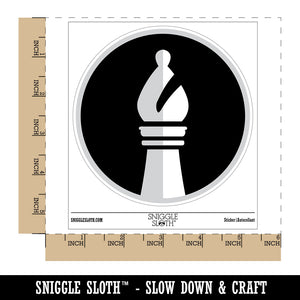 Chess Piece White Bishop Waterproof Vinyl Phone Tablet Laptop Water Bottle Sticker Set - 5 Pack