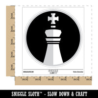 Chess Piece White King Waterproof Vinyl Phone Tablet Laptop Water Bottle Sticker Set - 5 Pack