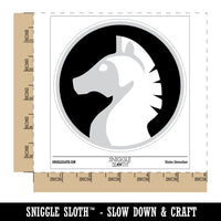 Chess Piece White Knight Waterproof Vinyl Phone Tablet Laptop Water Bottle Sticker Set - 5 Pack