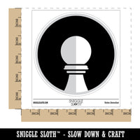 Chess Piece White Pawn Waterproof Vinyl Phone Tablet Laptop Water Bottle Sticker Set - 5 Pack