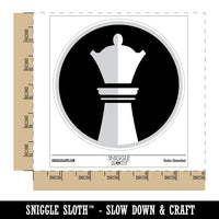 Chess Piece White Queen Waterproof Vinyl Phone Tablet Laptop Water Bottle Sticker Set - 5 Pack