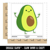 Friendly Avocado Buddy Waterproof Vinyl Phone Tablet Laptop Water Bottle Sticker Set - 5 Pack