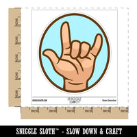 I Love You Hand Sign Language Waterproof Vinyl Phone Tablet Laptop Water Bottle Sticker Set - 5 Pack