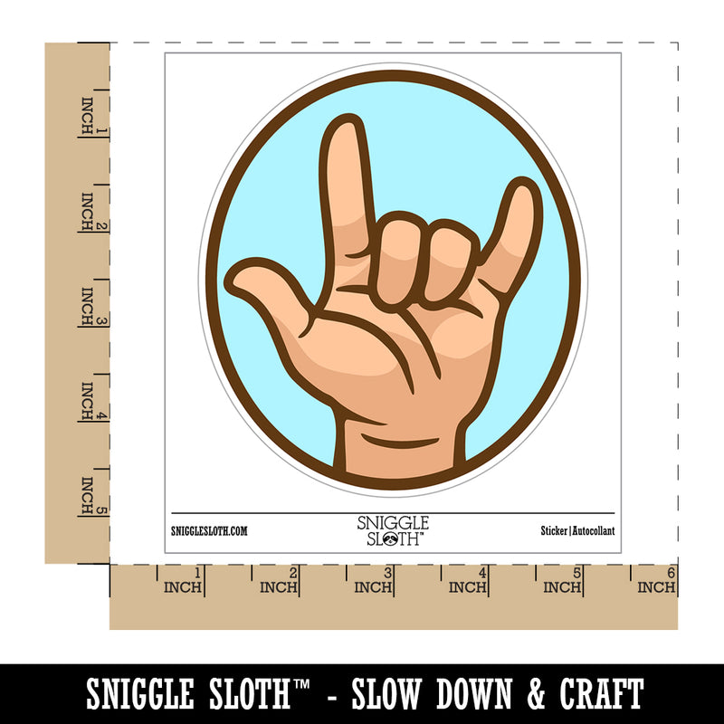 I Love You Hand Sign Language Waterproof Vinyl Phone Tablet Laptop Water Bottle Sticker Set - 5 Pack