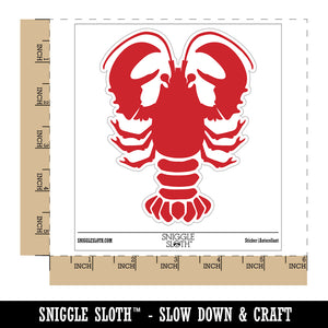 Maine Lobster Silhouette Waterproof Vinyl Phone Tablet Laptop Water Bottle Sticker Set - 5 Pack