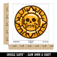 Skull Pirate Coin Waterproof Vinyl Phone Tablet Laptop Water Bottle Sticker Set - 5 Pack