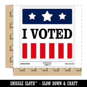 I Voted Stars and Stripes Patriotic Waterproof Vinyl Phone Tablet Laptop Water Bottle Sticker Set - 5 Pack