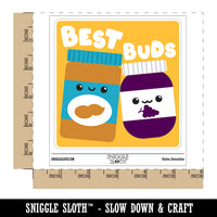 Peanut Butter and Jelly Best Buds Friends Waterproof Vinyl Phone Tablet Laptop Water Bottle Sticker Set - 5 Pack