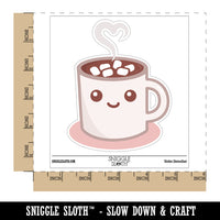 Cute Kawaii Hot Chocolate Waterproof Vinyl Phone Tablet Laptop Water Bottle Sticker Set - 5 Pack