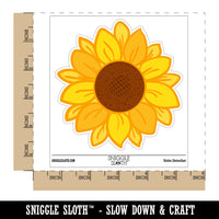 Cute Sunflower Doodle Waterproof Vinyl Phone Tablet Laptop Water Bottle Sticker Set - 5 Pack