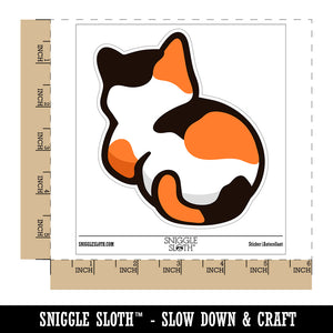 Cat Backside Waterproof Vinyl Phone Tablet Laptop Water Bottle Sticker Set - 5 Pack