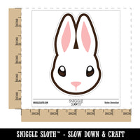 Cute Bunny Rabbit Head Waterproof Vinyl Phone Tablet Laptop Water Bottle Sticker Set - 5 Pack