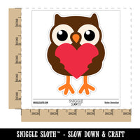 Owl Holding Heart Waterproof Vinyl Phone Tablet Laptop Water Bottle Sticker Set - 5 Pack